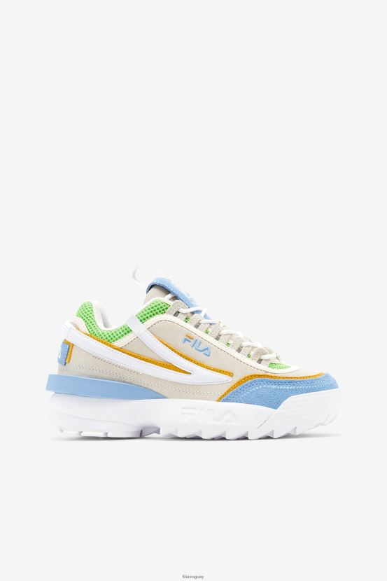 blanco/azul atardecer/verde jazmín FILA blanco/azul atardecer/verde jazmín fila disruptor 2 exp para mujer 6L8PR21203