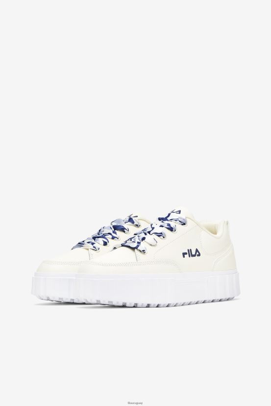 blanco/azul marino/blanco FILA fila mujer sandblast low satin lace blanco/navy/white 6L8PR21345