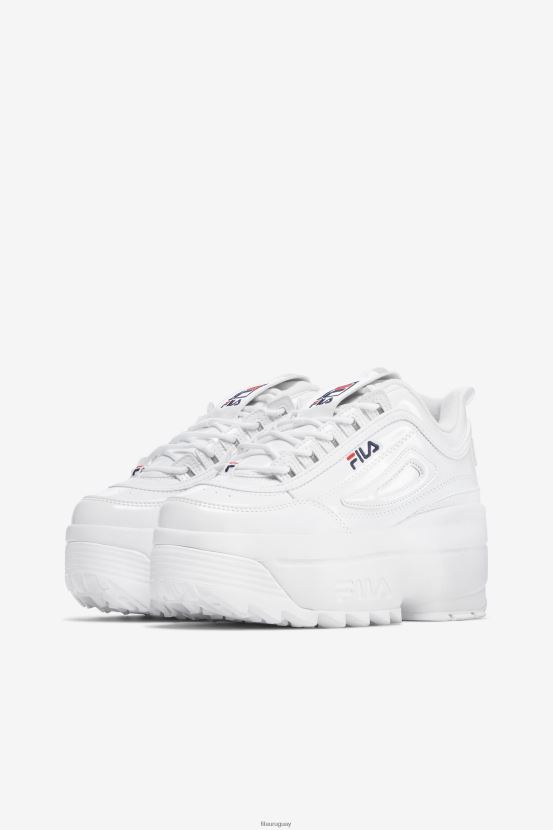 blanco/azul marino/rojo FILA fila disruptor 2 cuña mujer blanco/azul marino/rojo 6L8PR21140