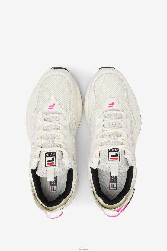 blanco/rosa brillante/negro FILA fila r1 runner x barneys mujer blanco/rosa glo/negro 6L8PR21334
