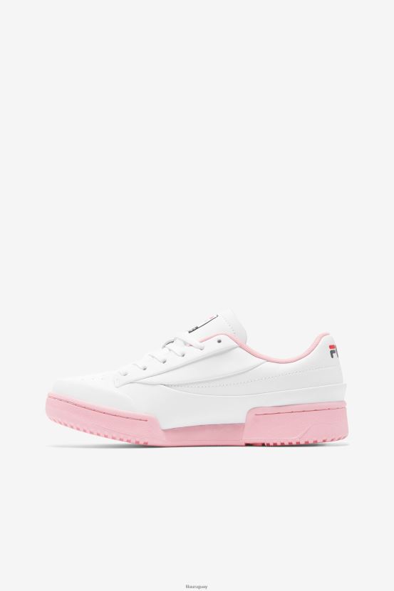 blanco/rubor coral/negro FILA blanco/coral blush/negro mujer original tenis lux x barneys fila 6L8PR21314