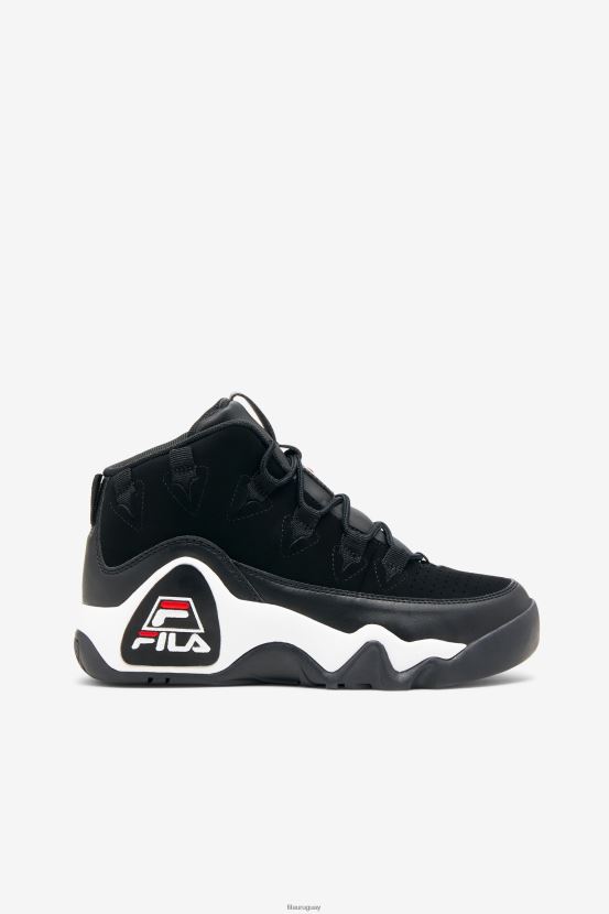negro/blanco/rojo FILA fila Grant Hill 1 Mujer Negras/Blancas/Rojas 6L8PR21271
