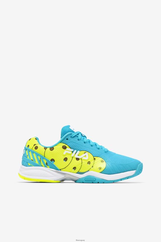 pescado azul/blanco/amarillo FILA pescado azul/blanco/amarillo fila zona de volley mujer 6L8PR22049