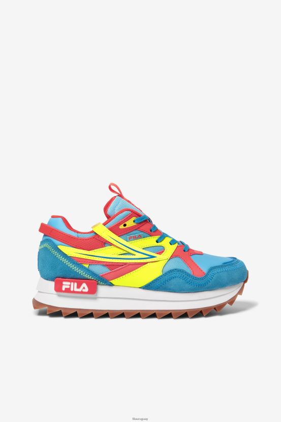 pez azul/amarillo/coral ardiente FILA sandenal orbit mujer fila bluefish/amarillo/fiery coral 6L8PR21304
