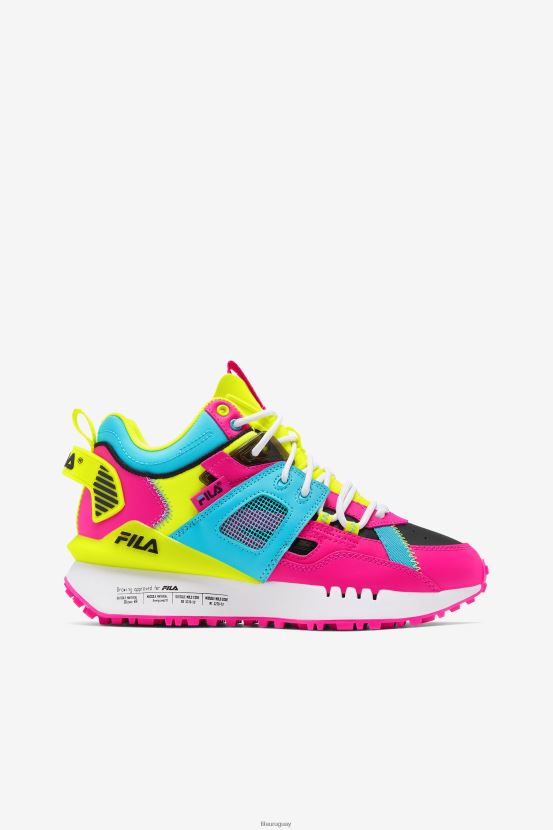 rosa glo/amarillo/negro FILA fila spectra mujer rosa glo/amarillo/negro 6L8PR21208