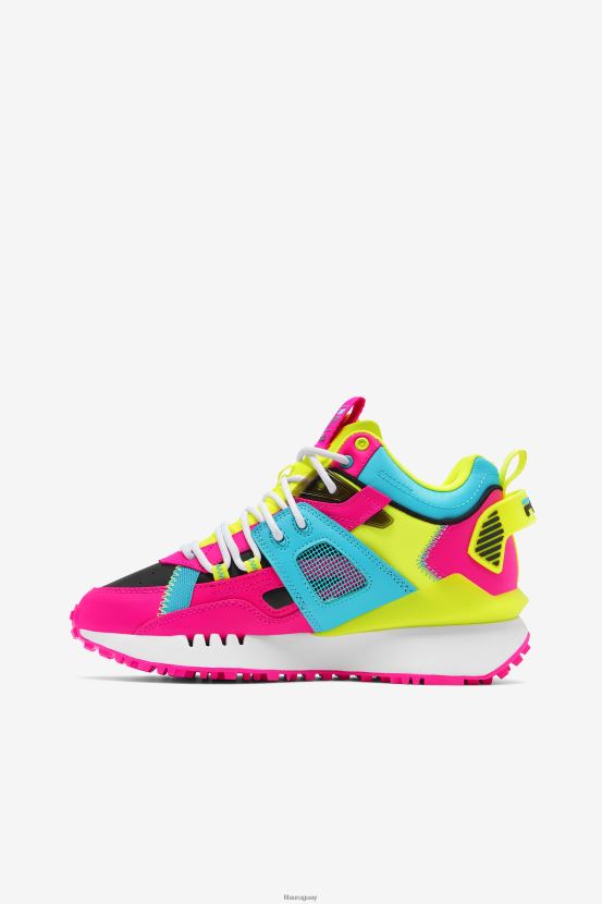 rosa glo/amarillo/negro FILA fila spectra mujer rosa glo/amarillo/negro 6L8PR21208