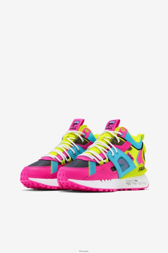 rosa glo/amarillo/negro FILA fila spectra mujer rosa glo/amarillo/negro 6L8PR21208