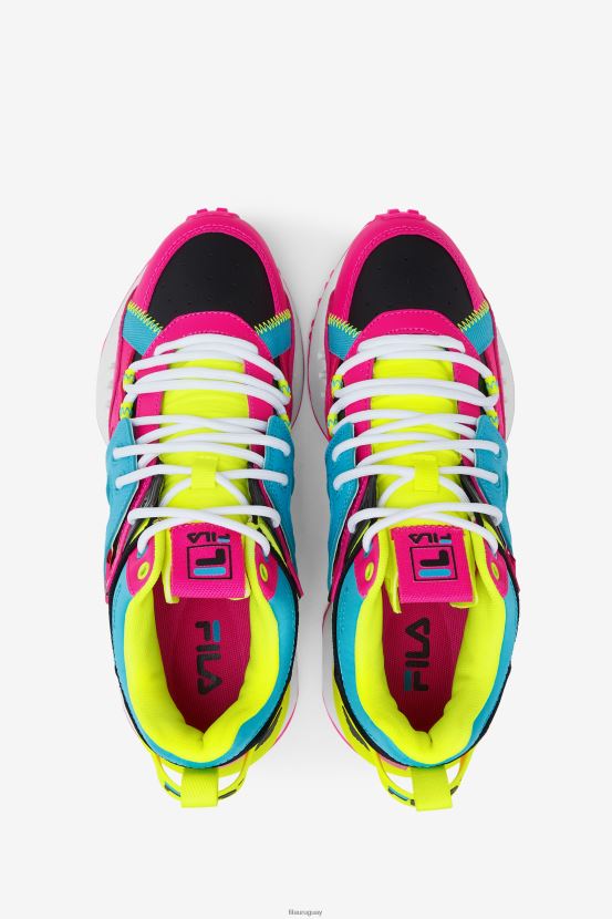 rosa glo/amarillo/negro FILA fila spectra mujer rosa glo/amarillo/negro 6L8PR21208