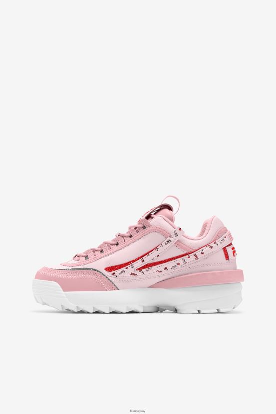 rubor coral/rosa/blanco FILA fila coral blush/pink/white mujer disruptor 2 exp 6L8PR21174
