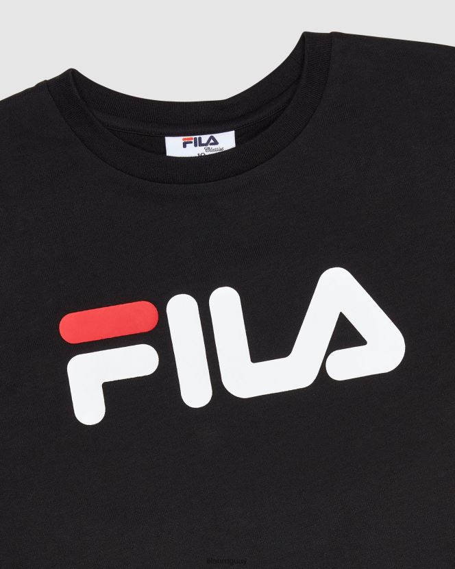 negro FILA camiseta fila negra clásica para niños 6L8PR23114