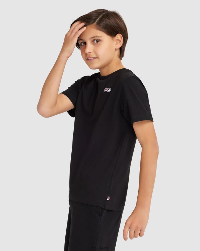 negro FILA camiseta fila parker niño negra 6L8PR23079