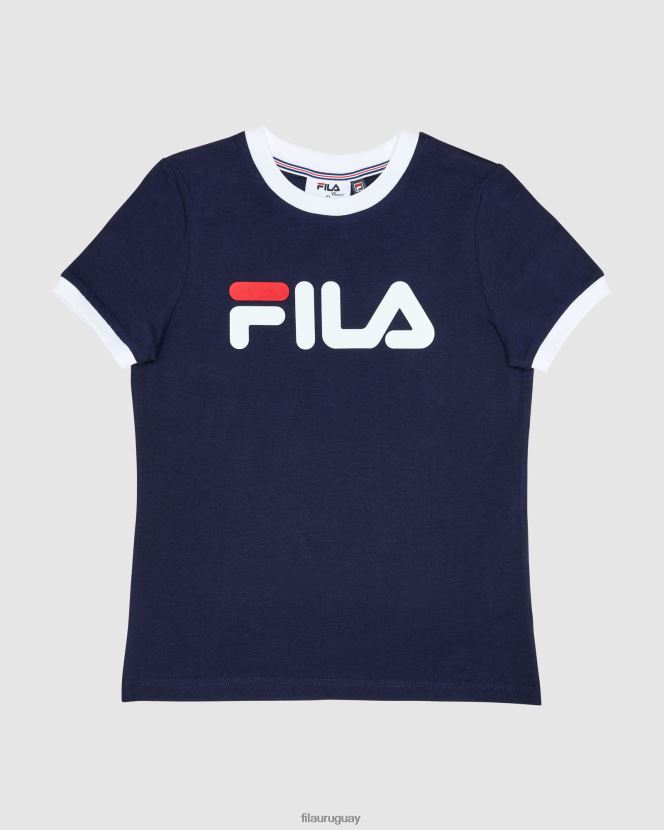 nueva marina FILA camiseta clásica con timbre para niña fila new navy 6L8PR23134