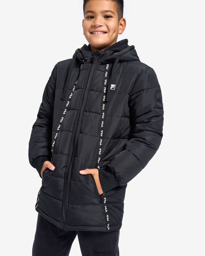 negro FILA chaqueta fila maxim puff niño negro 6L8PR23163