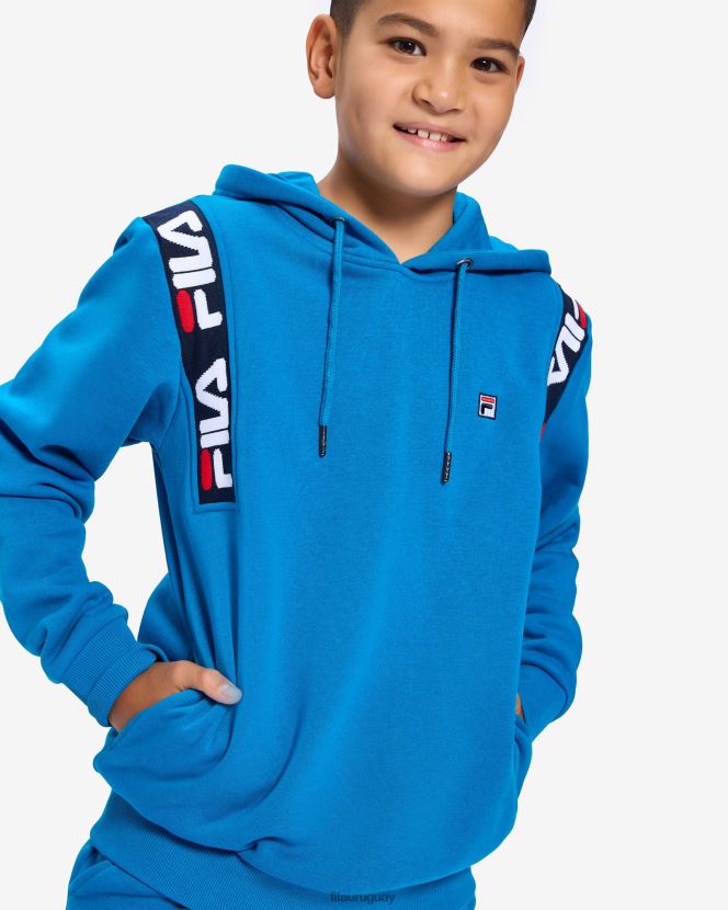 Míkonos azul FILA Sudadera con capucha fila mykonos azul para niños Badge 2.0 6L8PR23138