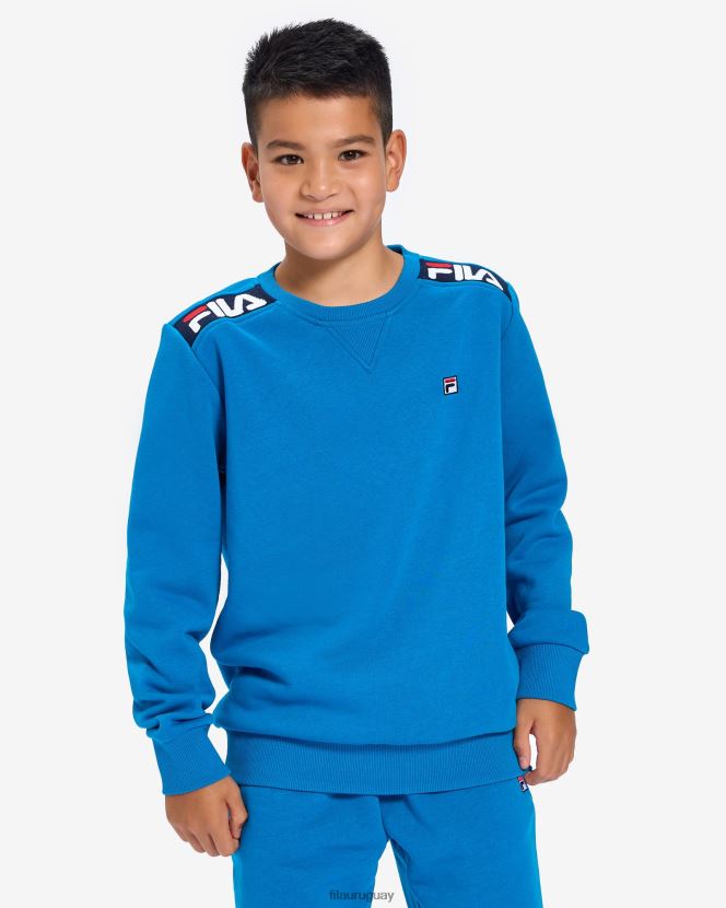 Míkonos azul FILA insignia fila niño 2.0 tripulación mykonos azul 6L8PR23145