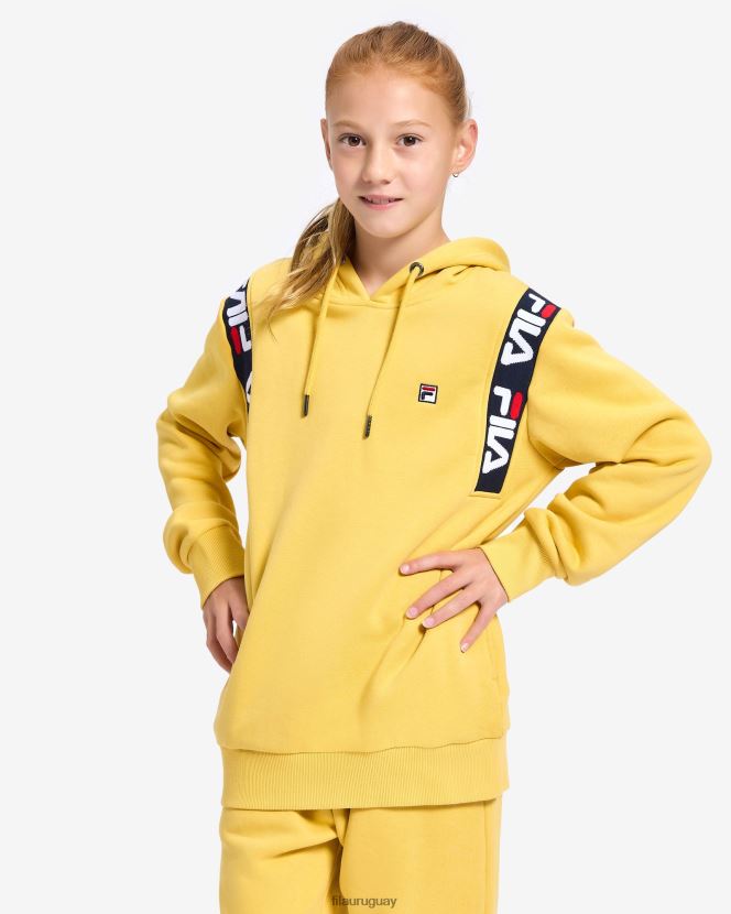 amarillo empañado FILA Insignia infantil amarilla brumosa 2.0 con capucha fila 6L8PR23144
