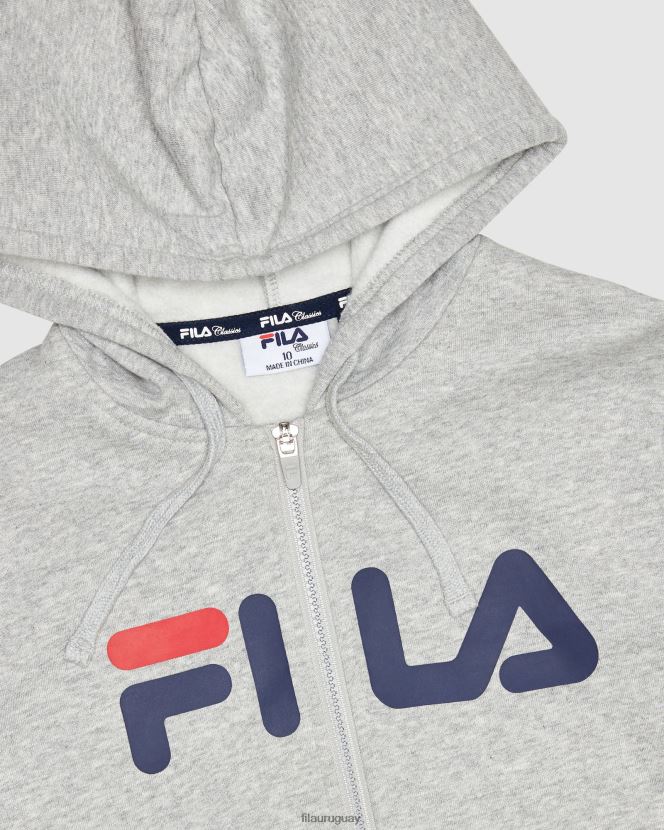 marga plateada FILA fila classic kids zip sudadera con capucha plata marle 6L8PR23121
