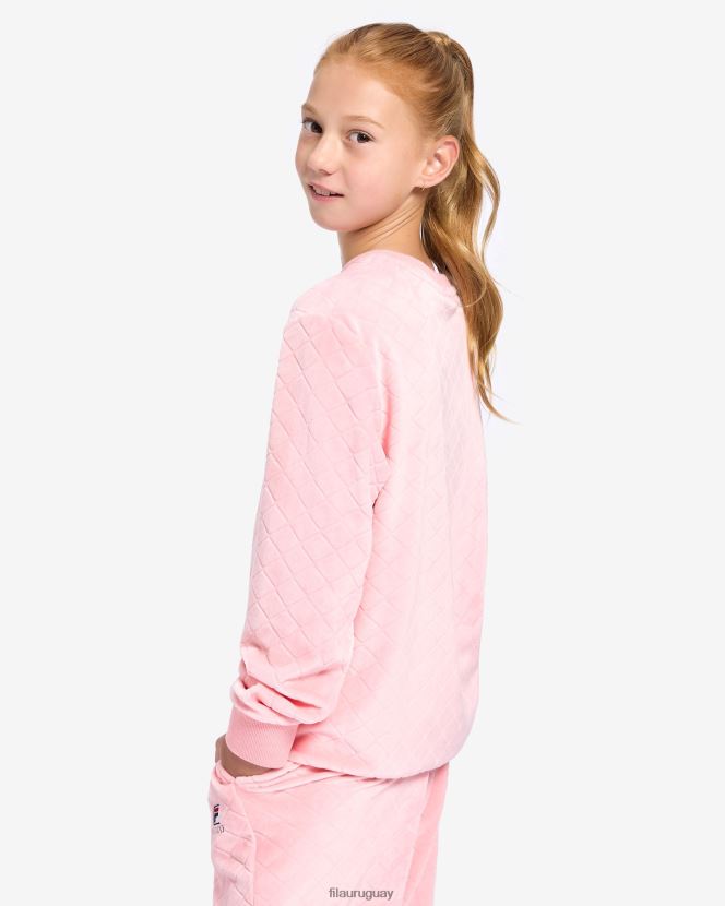 rosa pálida FILA fila pale rose sloane crew para niños 6L8PR23106