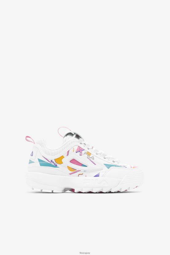 blanco/chicle/azul FILA fila disruptor 2 premium blanco/bubblegum/azul niños grandes 6L8PR22064
