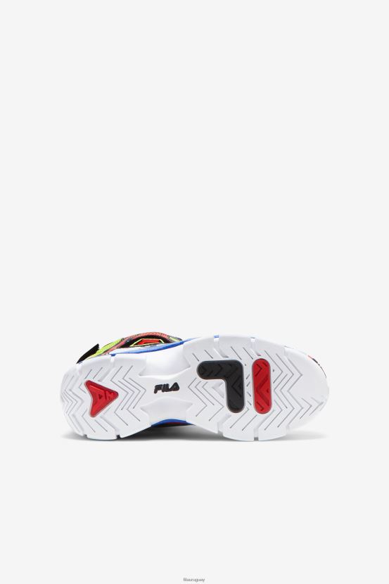 blanco/ponche lima/azul FILA fila Grant Hill 2 Racing para niños grandes blanco/lime punch/azul 6L8PR22105