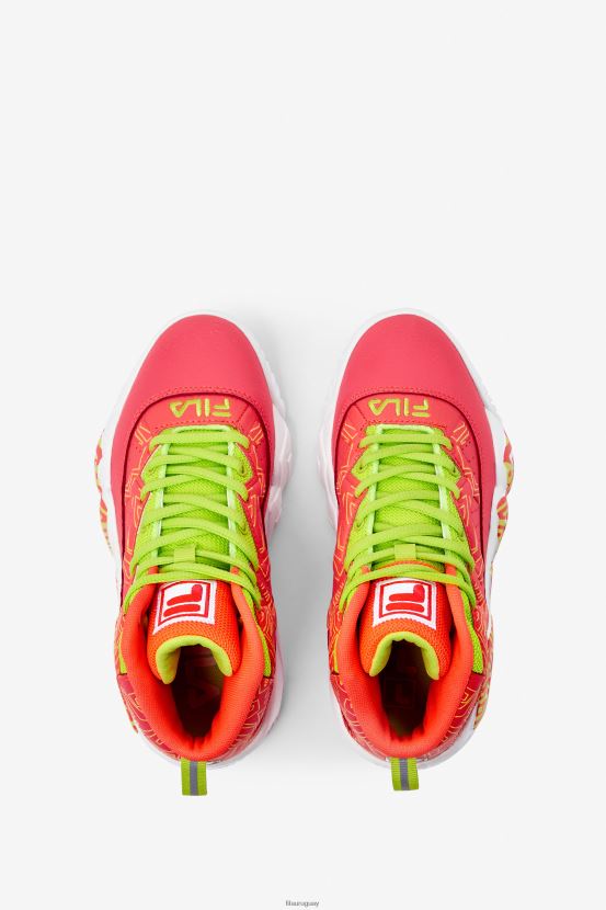 coral fuego/blanco/ponche lima FILA fila big kids' mb fiery coral/white/lime punch 6L8PR22119