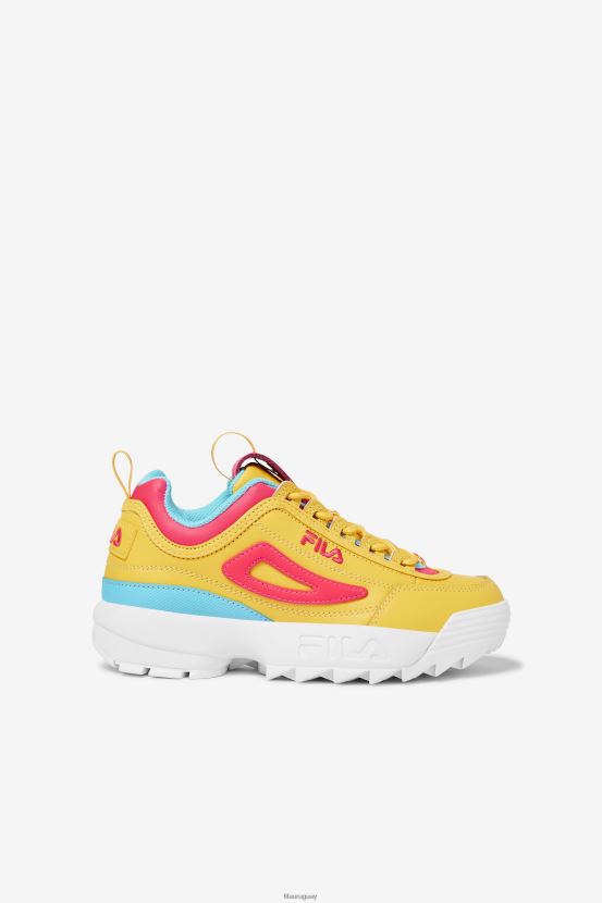 limón/rosa diva/pescado azul FILA fila disruptor 2 premium para niños grandes limón/diva rosa/pescado azul 6L8PR22071