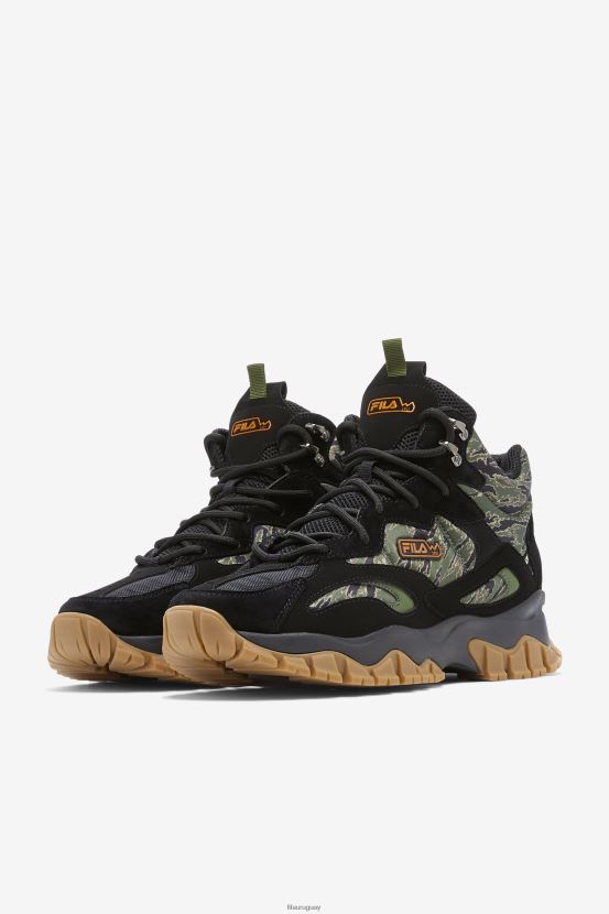 negro/cebollino/chicle FILA negro/cebollino/goma fila big kids' ray tracer tr 2 mid 6L8PR22163