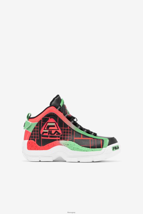 negro/coral fuego/verde ceniza FILA Grant Hill 2 para niños grandes fila black/fiery coral/green ash 6L8PR22096