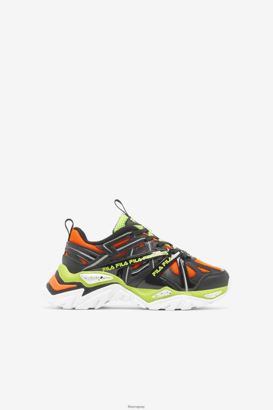 negro/rojo naranja/lima ponche FILA electrove 2 para niños grandes fila black/red orange/lime punch 6L8PR22078