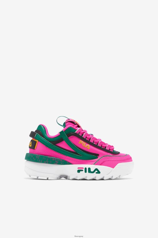 rosa glo/verde/oro FILA fila disruptor 2 exp rosa glo/verde/dorado para niños grandes 6L8PR22059
