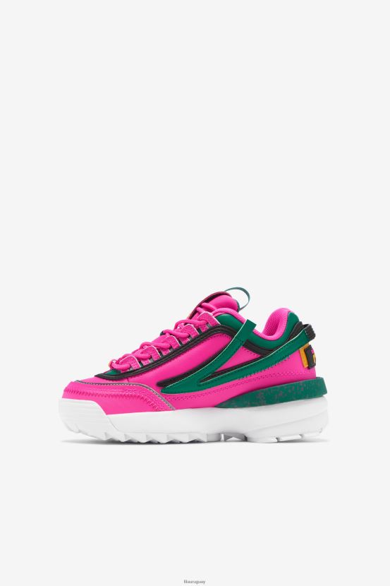 rosa glo/verde/oro FILA fila disruptor 2 exp rosa glo/verde/dorado para niños grandes 6L8PR22059
