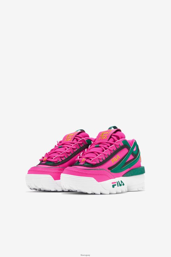 rosa glo/verde/oro FILA fila disruptor 2 exp rosa glo/verde/dorado para niños grandes 6L8PR22059