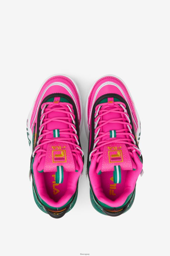 rosa glo/verde/oro FILA fila disruptor 2 exp rosa glo/verde/dorado para niños grandes 6L8PR22059