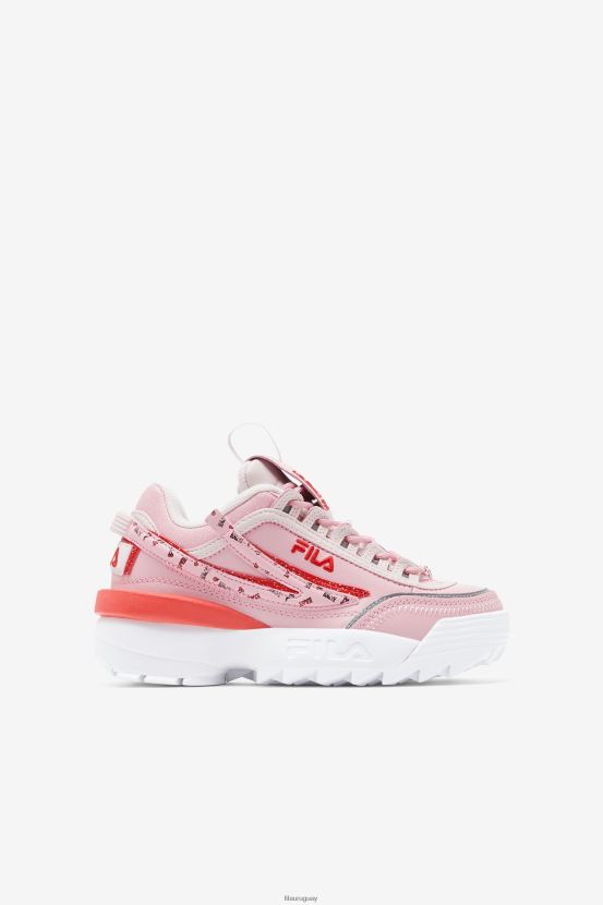 rosa/rubor coral/blanco FILA fila pink/coral blush/white big kids' disruptor 2 exp 6L8PR22056