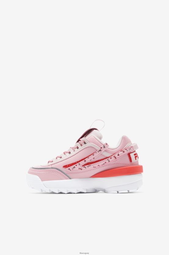 rosa/rubor coral/blanco FILA fila pink/coral blush/white big kids' disruptor 2 exp 6L8PR22056