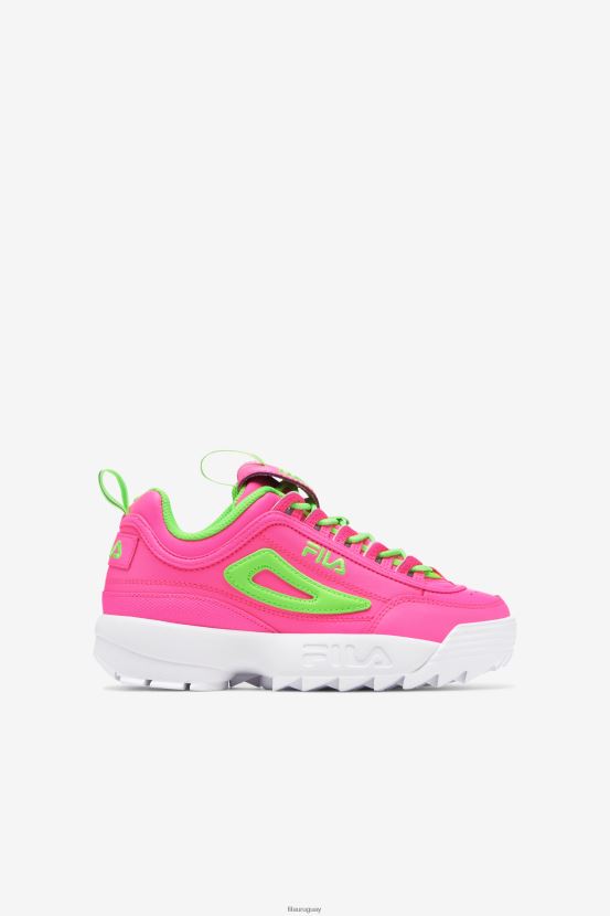rosa/verde/blanco FILA fila disruptor 2 premium rosa/verde/blanco para niños grandes 6L8PR22070