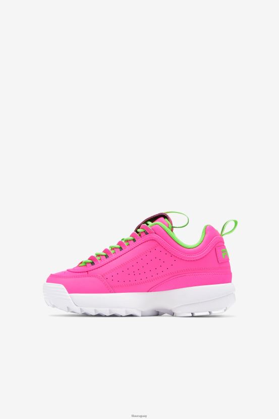 rosa/verde/blanco FILA fila disruptor 2 premium rosa/verde/blanco para niños grandes 6L8PR22070