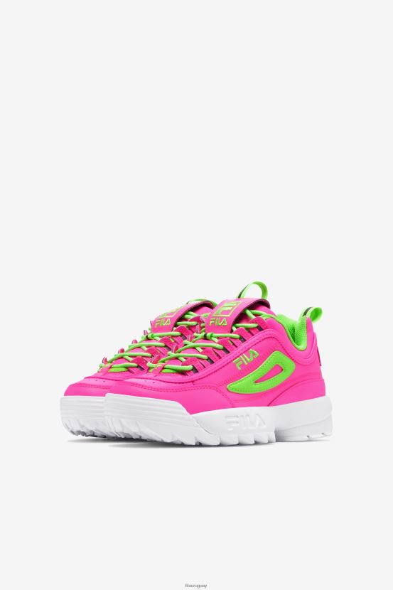 rosa/verde/blanco FILA fila disruptor 2 premium rosa/verde/blanco para niños grandes 6L8PR22070