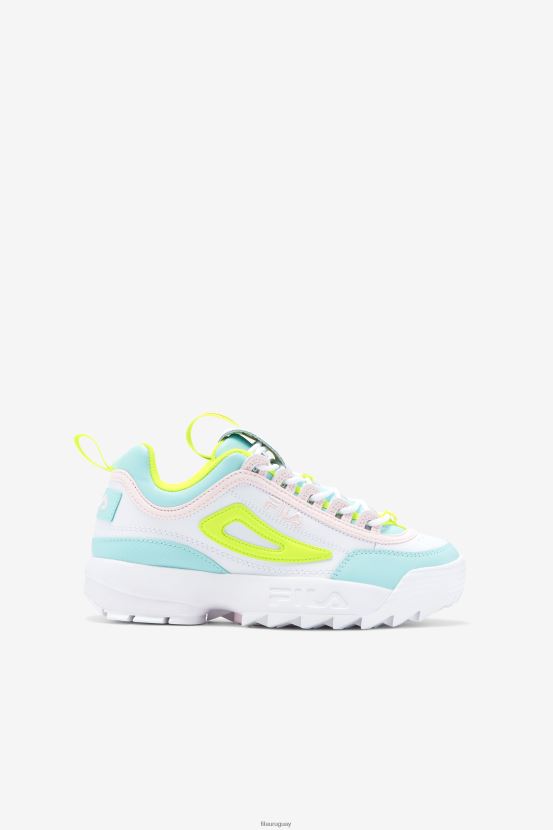 blanco/amarillo/azul FILA fila disruptor 2 premium para niños pequeños blanco/amarillo/azul 6L8PR22197