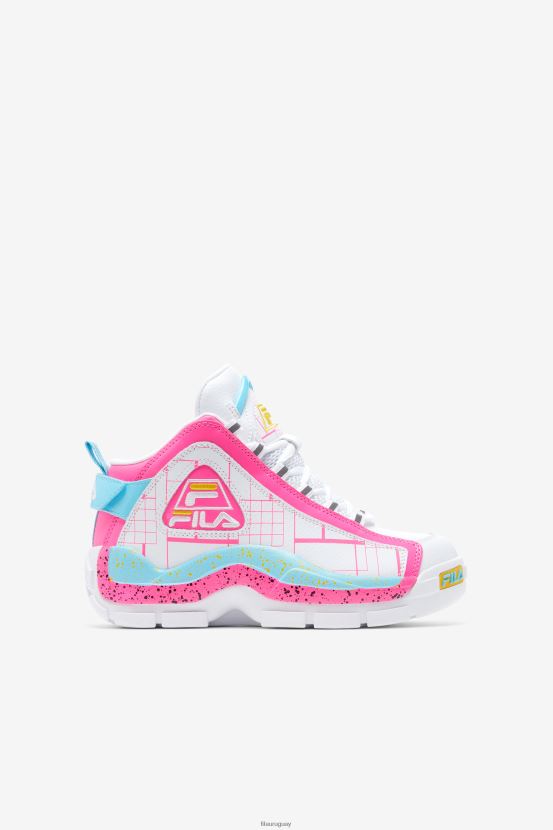 blanco/rosa/pescado azul FILA fila Grant Hill 2 para niños pequeños blanco/rosa/azul 6L8PR22216