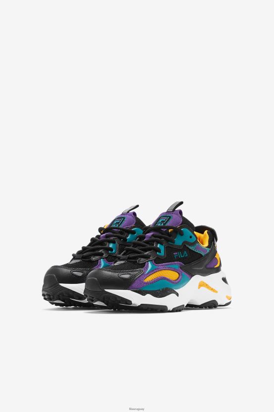 negro/morado/blanco FILA fila ray tracer apex para niños pequeños en negro/morado/blanco 6L8PR22280