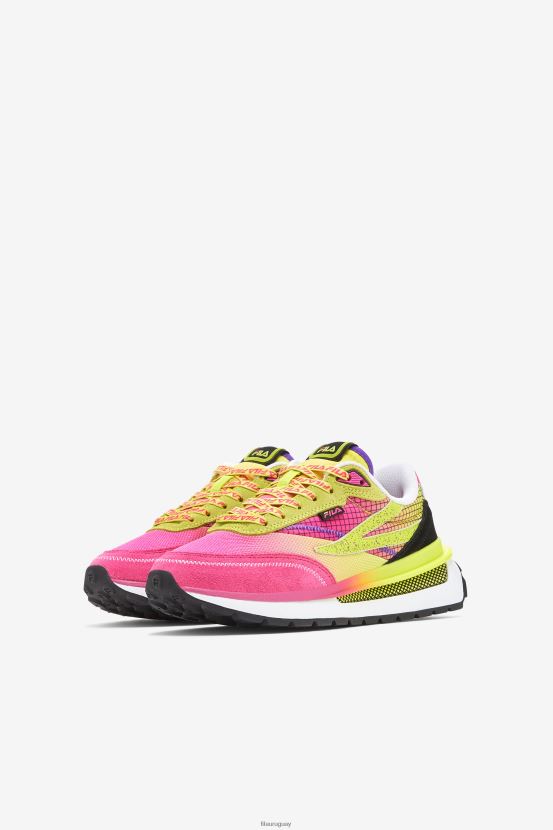 rosa glo/azufre/blanco FILA pink glo/sulphur/white fila renno para niños pequeños 6L8PR22283