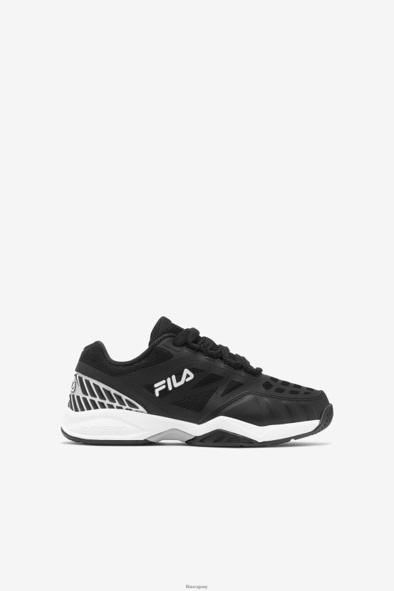 negro/blanco/plata metalizado FILA fila axilus jr niño negro/blanco/metallic silver 6L8PR22300